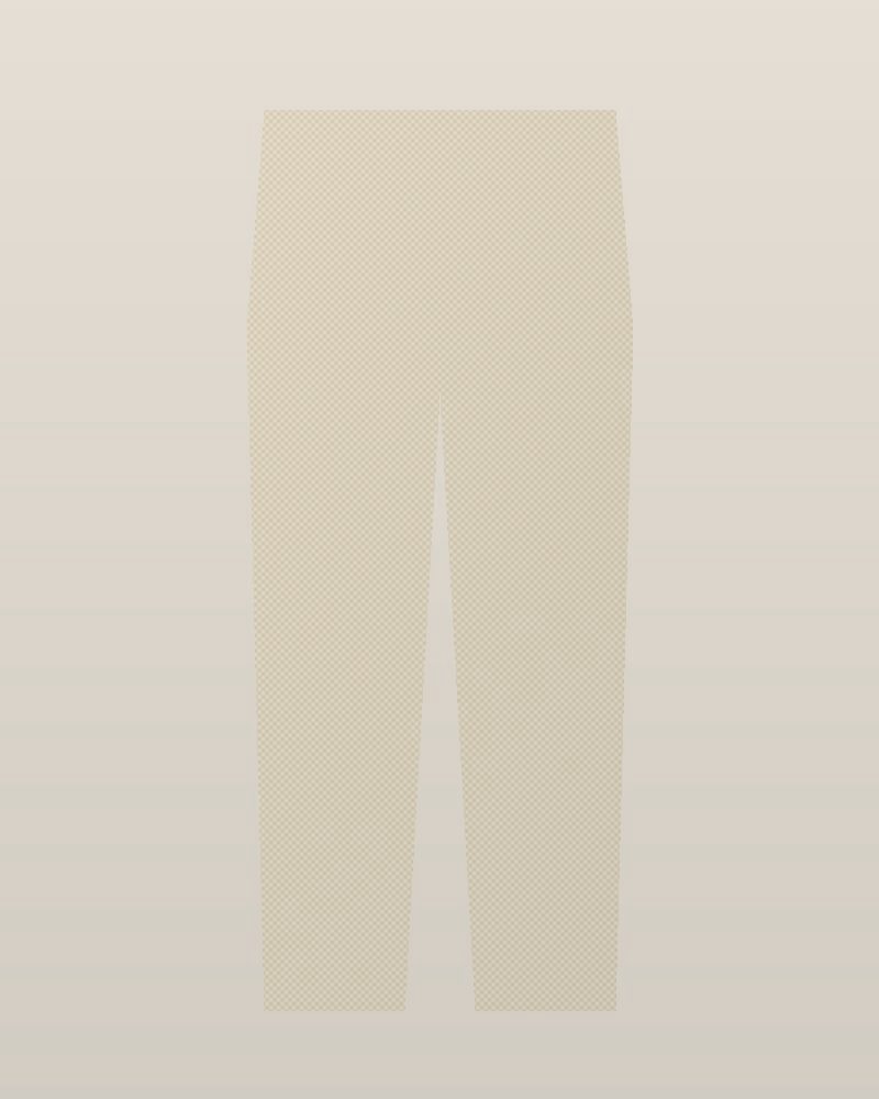 1990s Polyester Tailored Trousers — Cream, photographed flat
