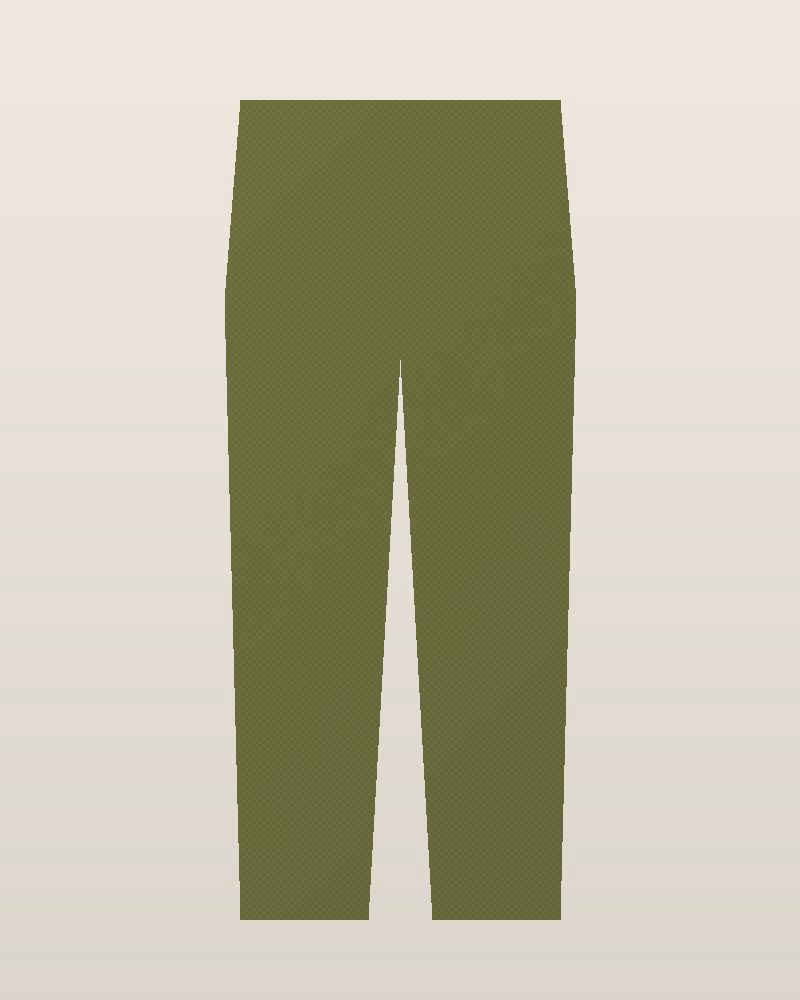 1990s Polyester Tailored Trousers — Olive, photographed flat