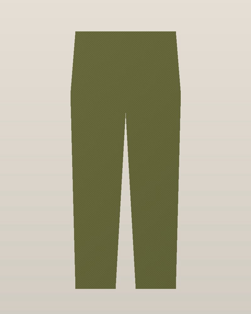 1990s Polyester Tailored Trousers — Olive, photographed flat