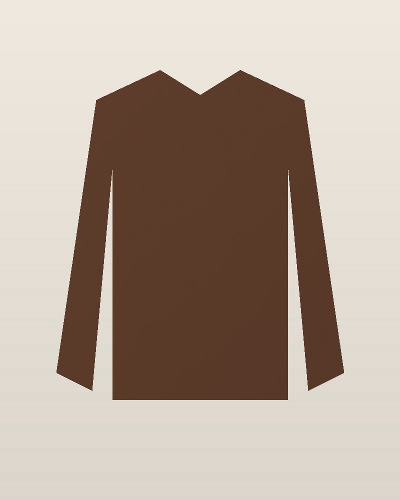 1950s Polyester Embroidered Blouse — Chocolate