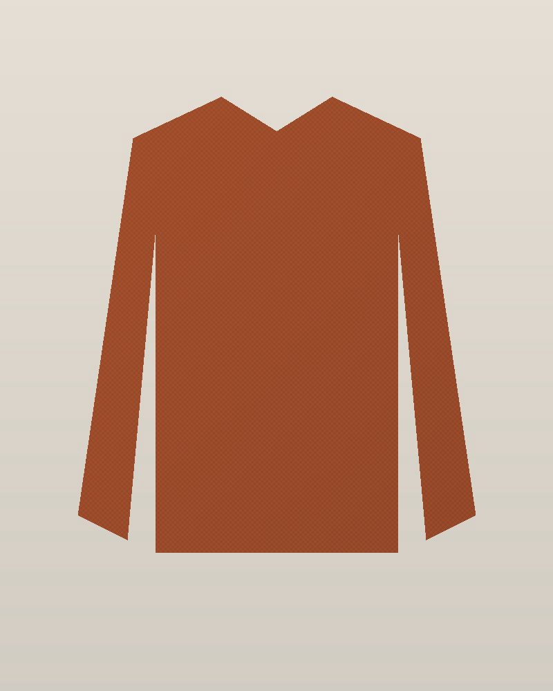 1970s Silk Puff-Sleeve Blouse — Rust, photographed flat
