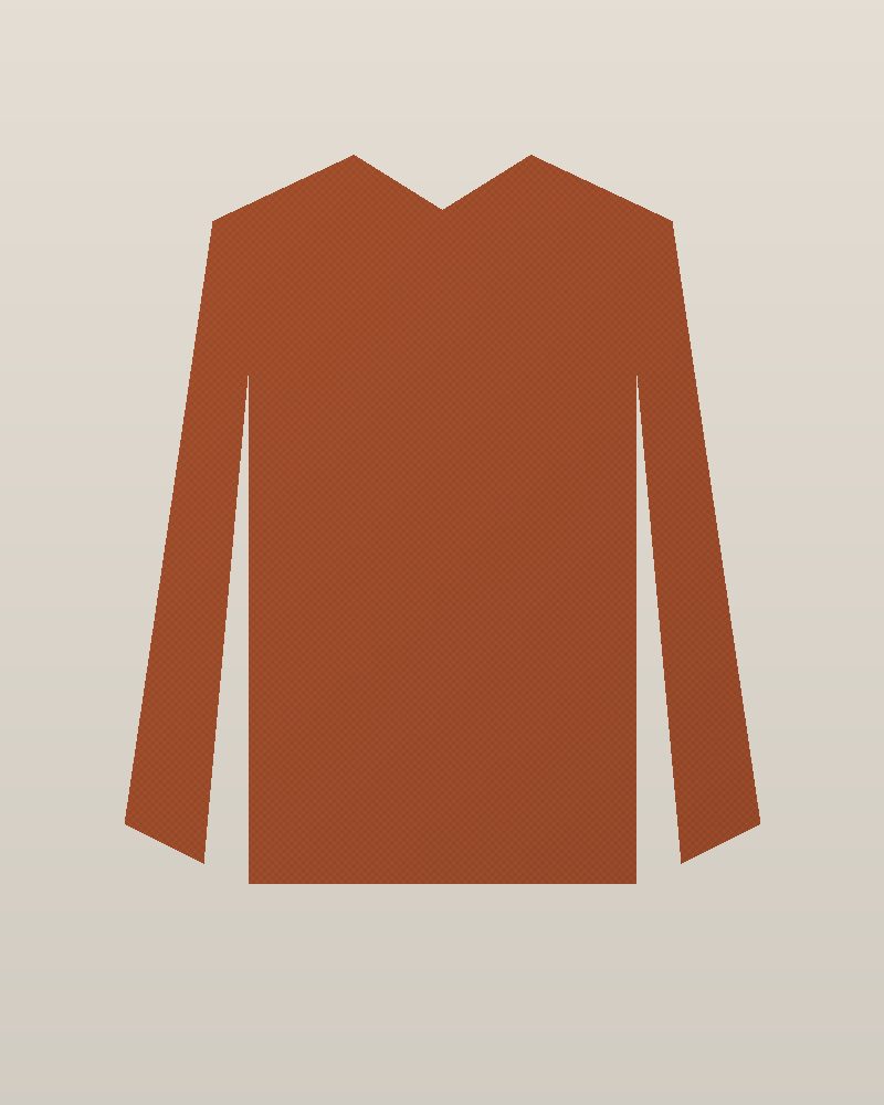 1970s Silk Puff-Sleeve Blouse — Rust, photographed flat