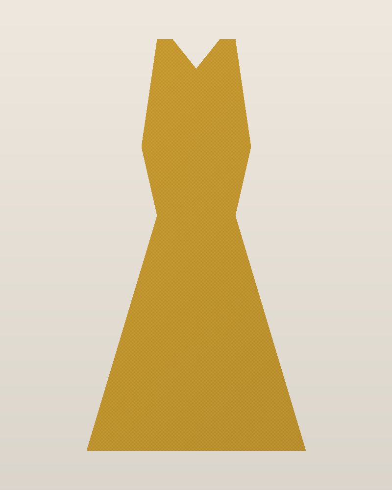 1990s Crepe Slip Dress — Mustard, photographed flat