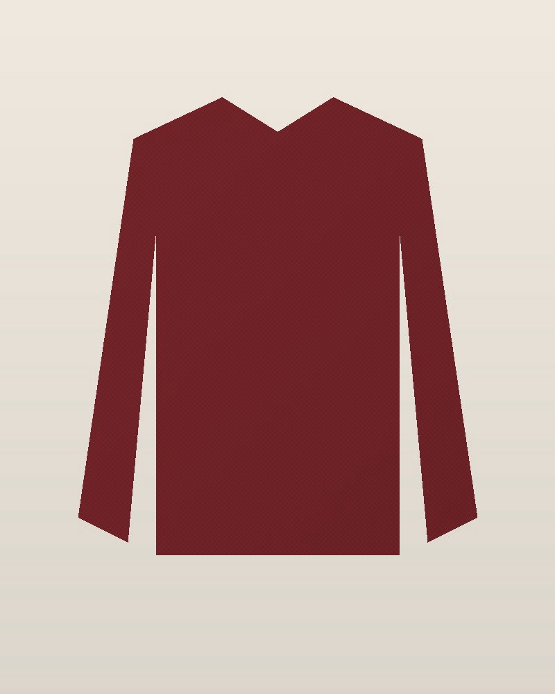 1980s Cotton Fleece Raglan Crewneck Sweatshirt — Oxblood, photographed flat