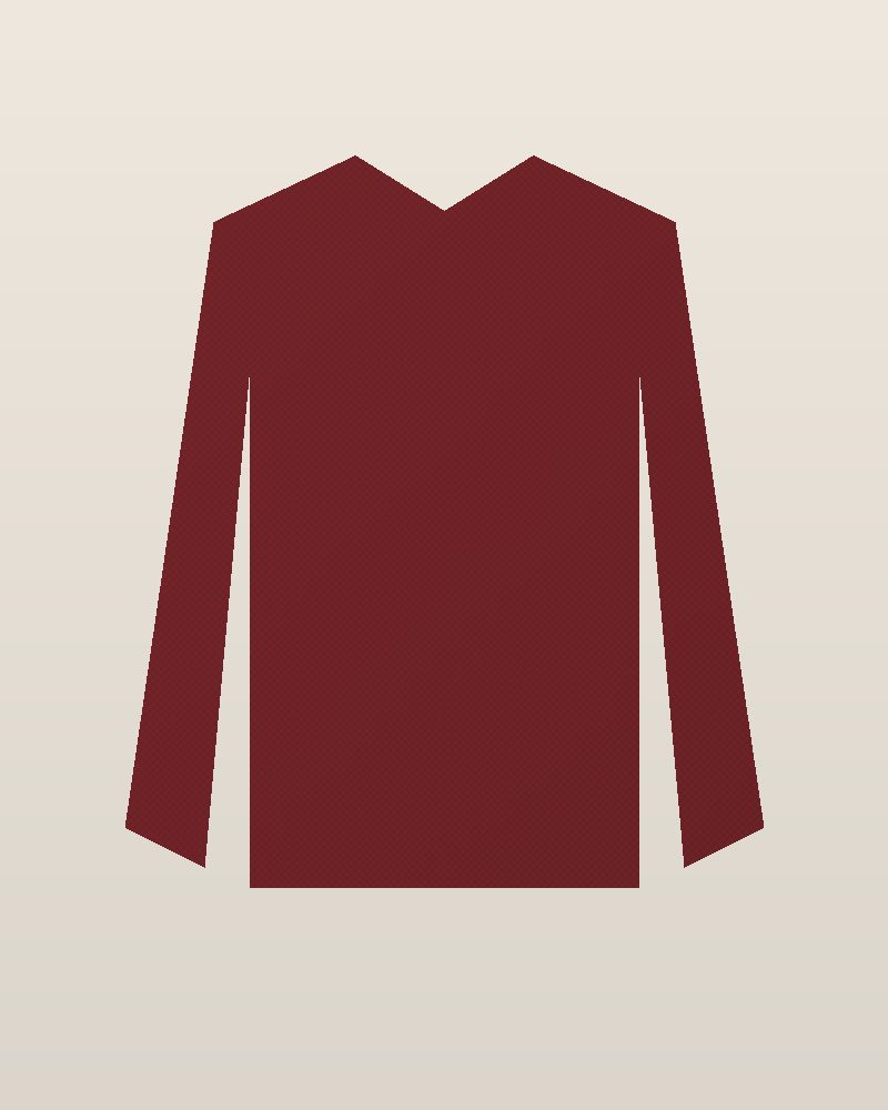1980s Cotton Fleece Raglan Crewneck Sweatshirt — Oxblood, photographed flat