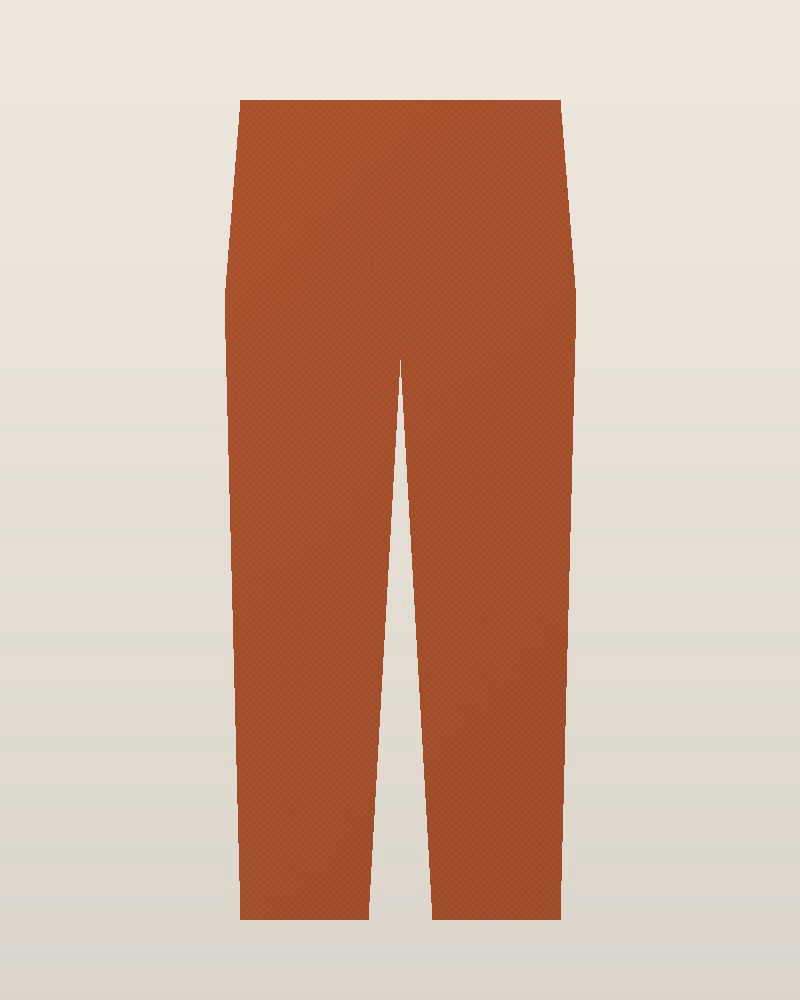1970s Corduroy Flared Trousers — Rust, photographed flat