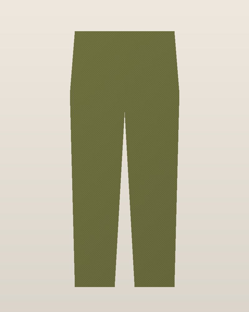 1960s Polyester Pleated Trousers — Olive, photographed flat