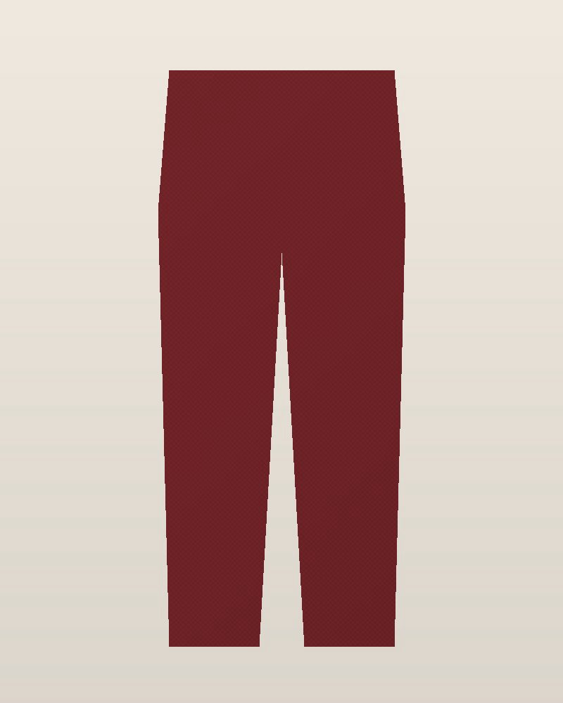 1970s Denim Straight-Leg Jeans — Oxblood, photographed flat