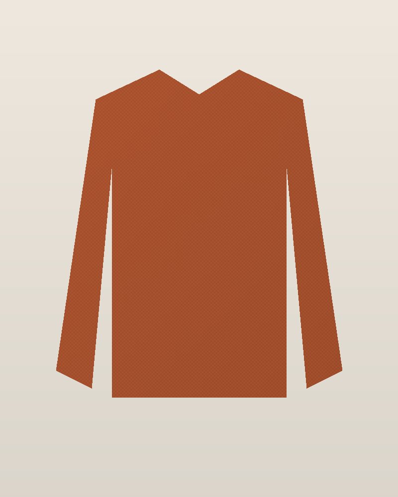 1970s Silk Puff-Sleeve Blouse — Rust, photographed flat